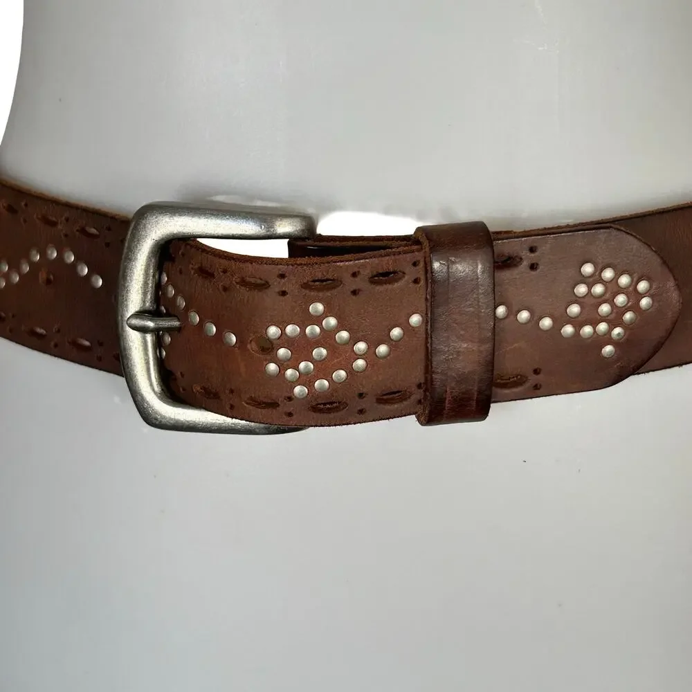 Vintage Gap Genuine Leather Studded Belt - Size M
